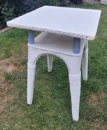 Photo of free Small white table 25 inches high (Guildford) #2