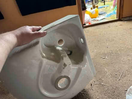 Photo of free New corner sink and pedestak (Farnborough) #2
