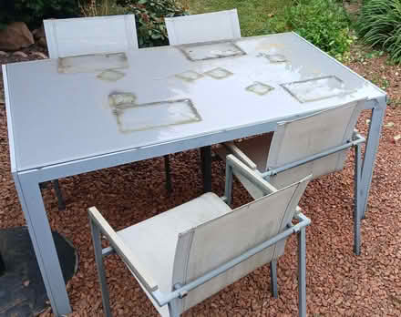 Photo of free Large garden table with glass top - needs TLC (Dorridge B93) #2