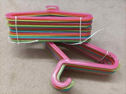Photo of free 40 x Coloured Childs Coathangers (Swan Lane, Wickford, SS11) #1
