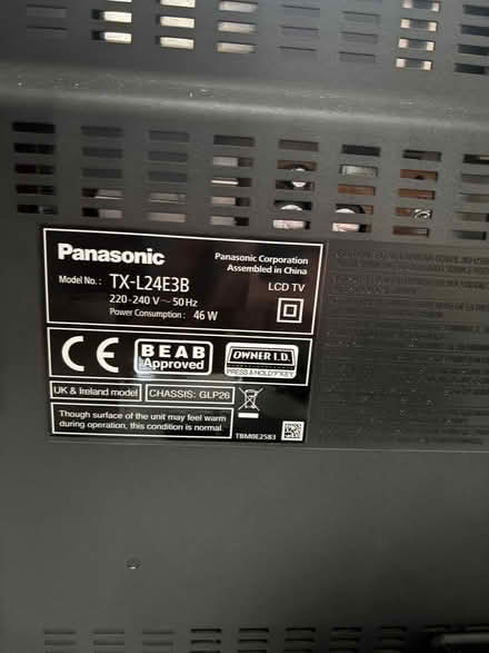 Photo of free Panasonic Viera 24” TV (Dartington TQ9) #2