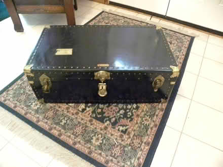 Photo of free Large metal storage trucnk (Troy) #1