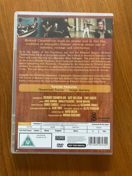 Photo of free Count of Monte Cristo DVD (Aston CH5) #2