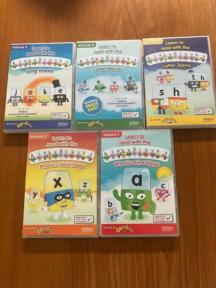 Photo of free CBeebies. Alphablocks DVDS (Aston CH5) #1