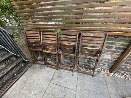 Photo of free Wooden Garden Chairs (Canonbury N1) #1