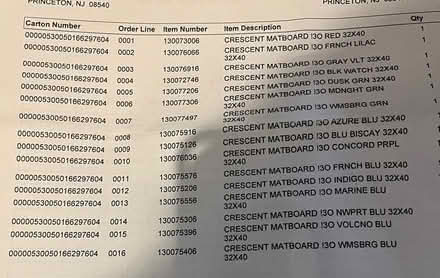 Photo of free Matboard for framing (Montgomery Township) #2