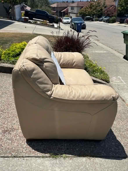 Photo of free Leather Loveseat (East Castro Valley) #2