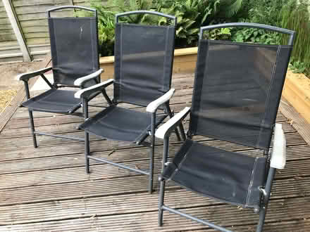 Photo of free Collapsible garden chairs (Manor Park TW18) #1
