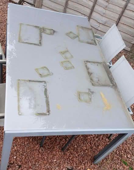 Photo of free Large garden table with glass top - needs TLC (Dorridge B93) #1