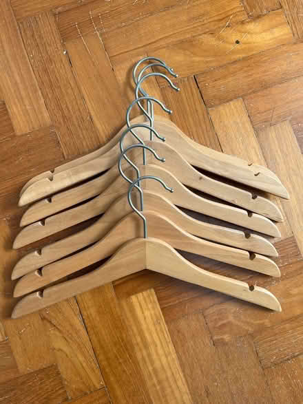 Photo of free Wooden coat hangers child size (Vanda Road) #1