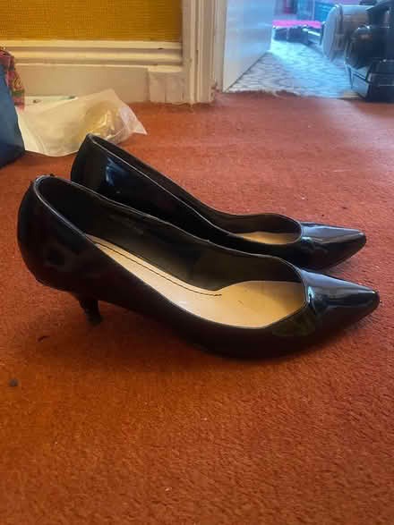 Photo of free Size 7 M&S black patent heels (LS5 Kirkstall) #1