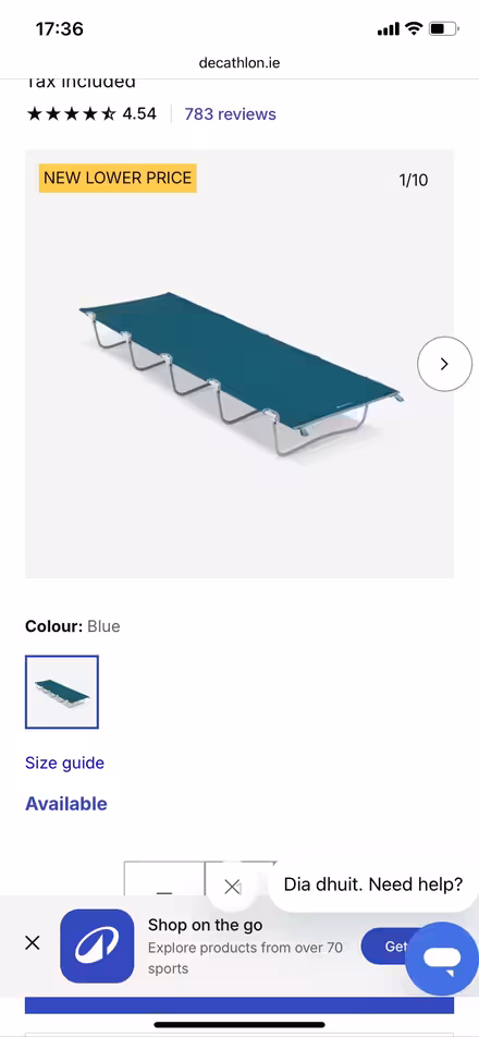 Photo of free Camp cot (Templeogue) #1