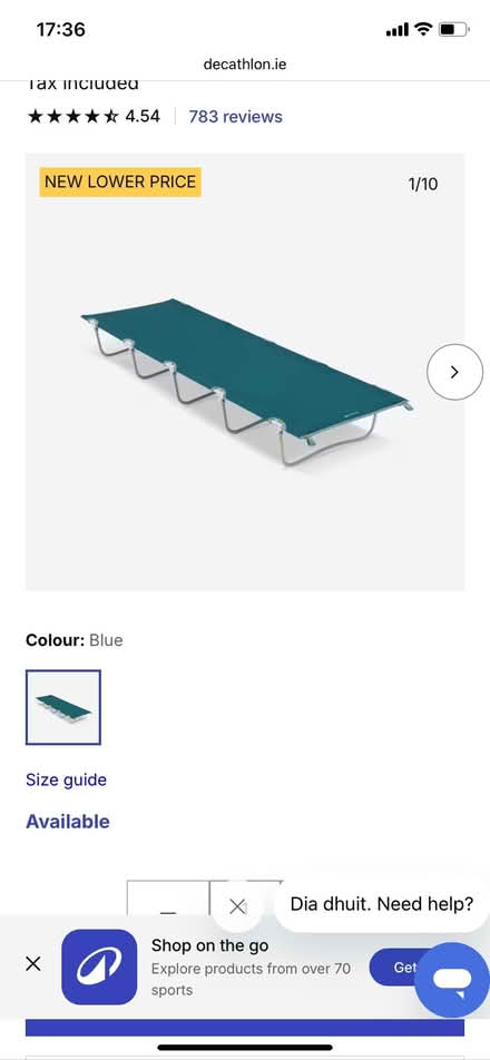 Photo of free Camp cot (Templeogue) #1