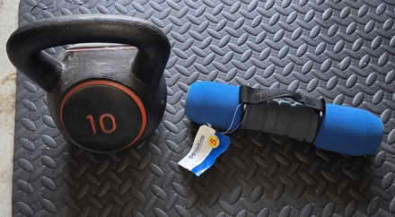 Photo of free Kettle bell and dumbbell (Stockbridge-Mt Zion Rd) #1