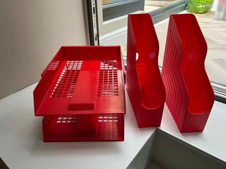 Photo of free Red Plastic In-tray/Filing Set (SW4) #1