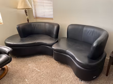 Photo of free Black love seats/couch (Casa grande AZ) #3