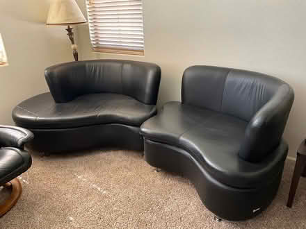 Photo of free Black love seats/couch (Casa grande AZ) #3