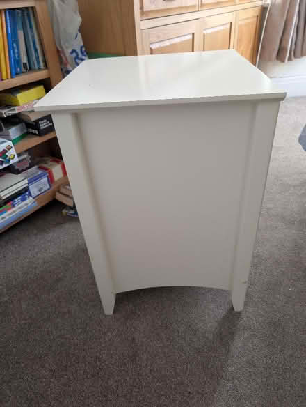 Photo of free Bedside cabinet, white, 3 drawer (Heaton Norris SK4) #3