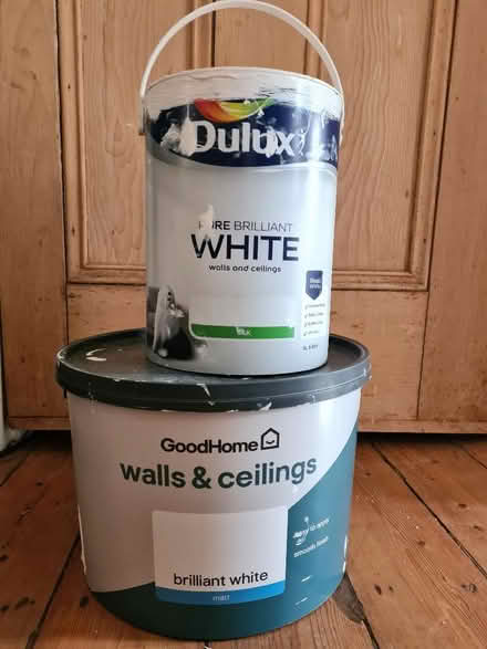 Photo of free 2 White paints - opened (Chorlton M21) #1