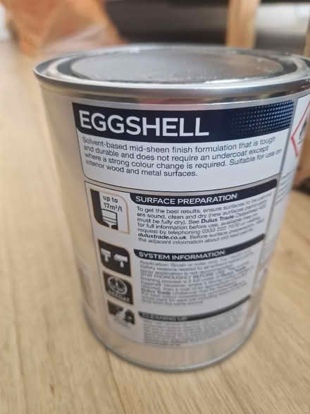 Photo of free Wood/metal paint Dulux. (Gidea Park RM2) #2