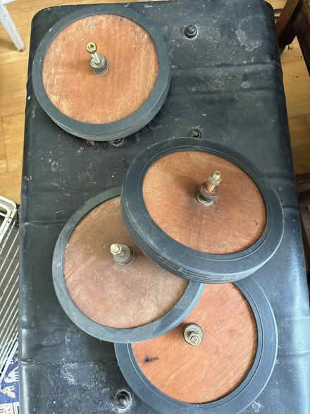 Photo of free 4 wooden wheels from an old BBQ (Downend GL6) #1