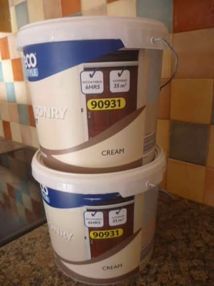 Photo of free 10L Cream Masonry Paint (Bracknell Forest RG12) #2