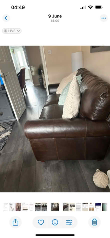 Photo of free 2x leather sofas (Cold Harbour OX1) #2