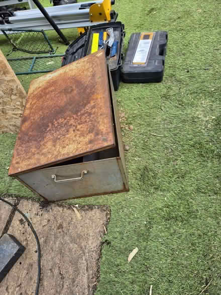 Photo of free 🛠️ Steel Storage Box – Sturdy, Rusty, and Full of (Holmer Green HP15) #1
