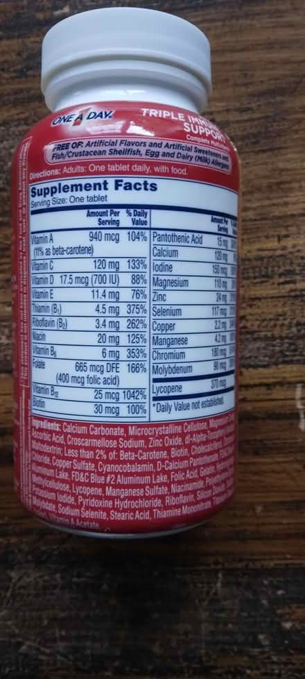 Photo of free Vitamins-One A Day Brand (Hyde Park, near Greenfields) #2