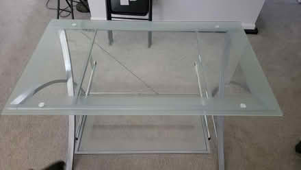Photo of free Glass top office desk (203 Bear Tr. New Bern, 28562) #1