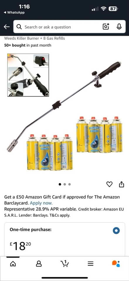 Photo of free Garden blowtorch/weed killer + gas (Cheadle Hulme SK8) #1