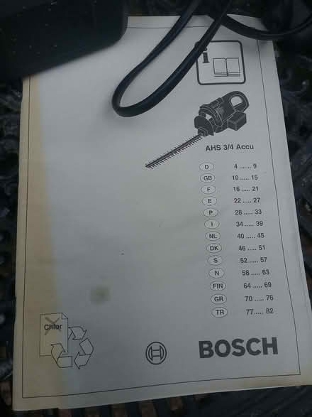 Photo of free Bosch rechargeable hedgetrimmer (Wrenbury CW5) #2
