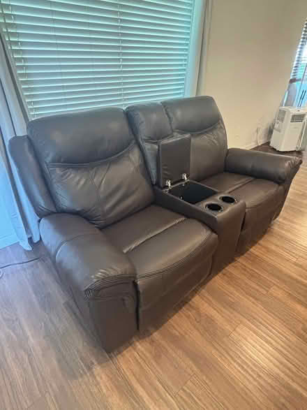 Photo of free Faux leather reclining loveseat (Berryessa) #3