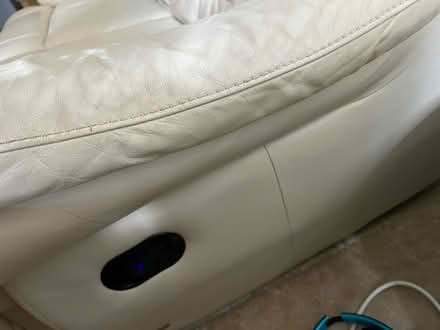 Photo of free Cream leather recliner sofa and chair (Broadcylst EX5) #3