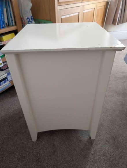 Photo of free Bedside cabinet, white, 3 drawer (Heaton Norris SK4) #2