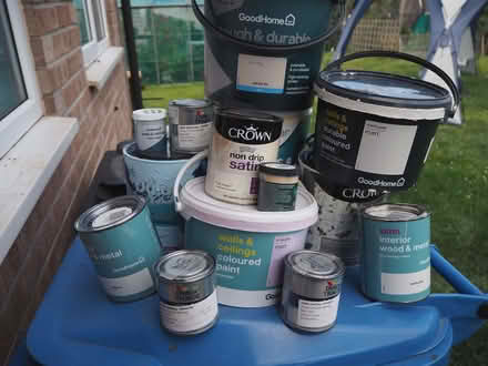 Photo of free Assortment of part used paints. (Stanley Green BH15) #1