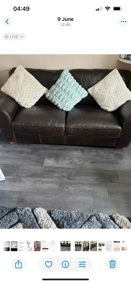 Photo of free 2x leather sofas (Cold Harbour OX1) #1