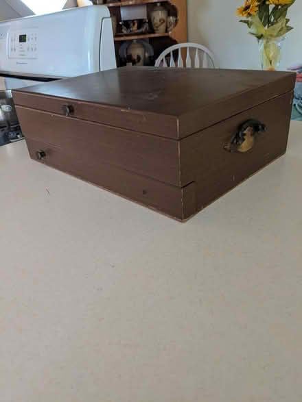 Photo of free Wooden storage box (Belford, N.J.) #1