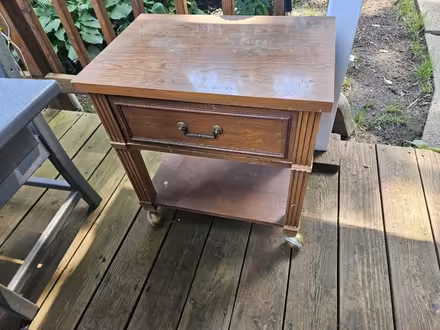 Photo of free Small Table on Wheels (Hampton,NJ) #1