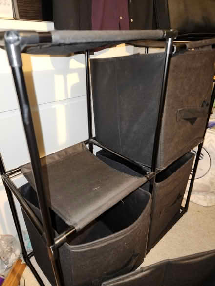 Photo of free 4 "drawer" cloth and plastic cubbie (Towne Lake park) #4