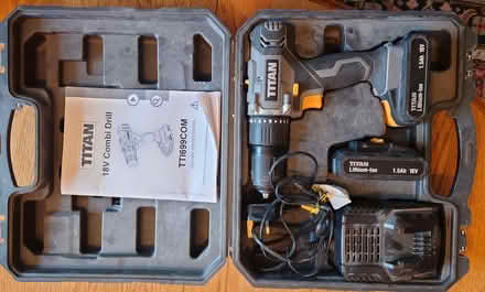 Photo of free Titan batteries and charger for drill (Polwarth EH14) #2