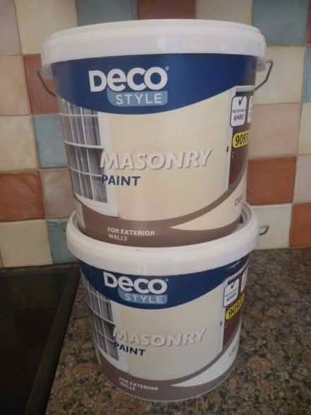 Photo of free 10L Cream Masonry Paint (Bracknell Forest RG12) #1