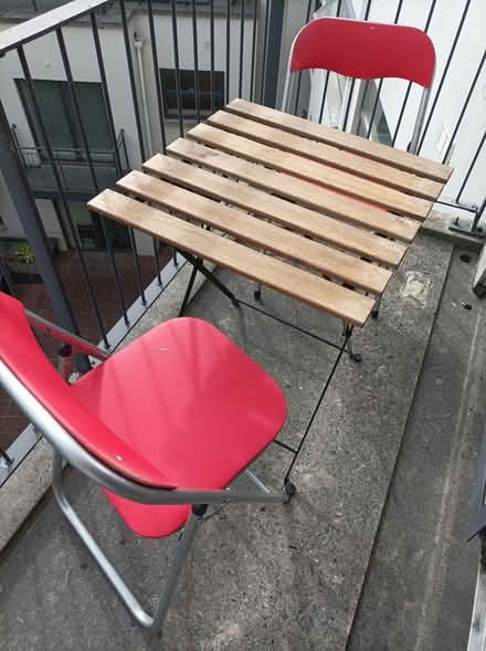 Photo of free Balcony table + 2 chairs (Dublin 8) #1
