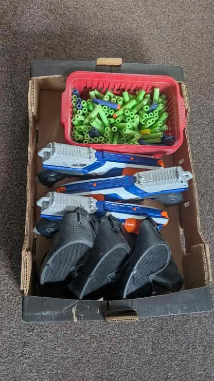 Photo of free 3x NERF guns, mask and ammo (Haywards heath, wivelsfield rd) #2