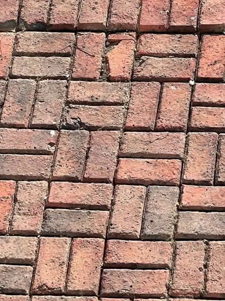 Photo of A dozen old red block paving bricks (Fobbing SS17) #1