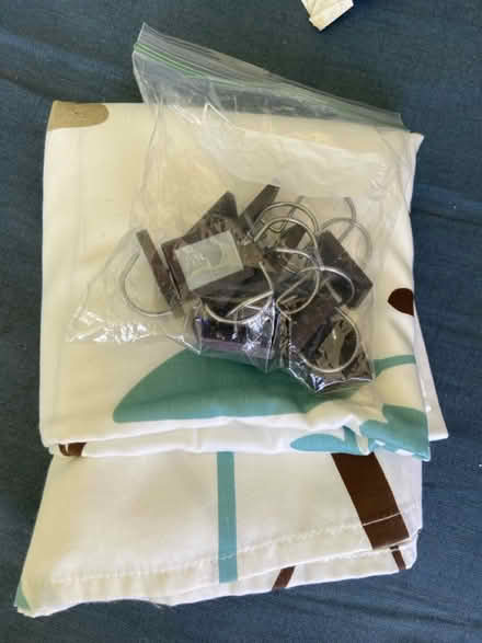 Photo of free Shower curtain and hooks (Catonsville) #2