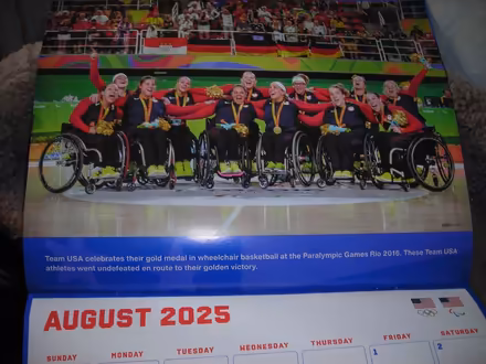Photo of free 2025 US Olympic/Paralympic calendar (Swarthmore area) #4