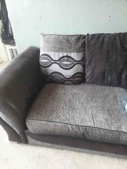 Photo of free grey 4 seater sofa dfs (S5 parson Cross) #2