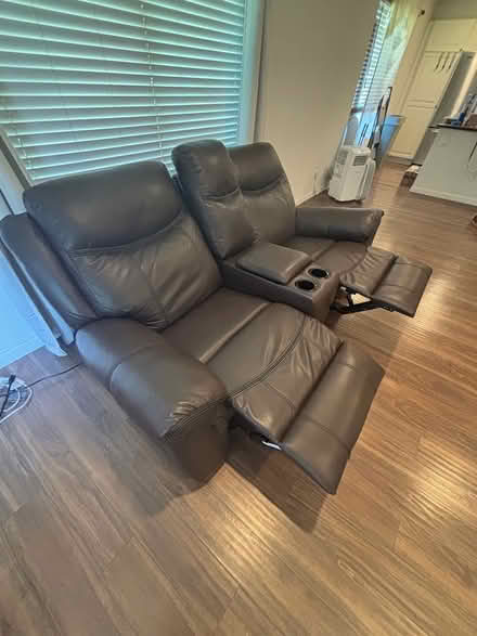 Photo of free Faux leather reclining loveseat (Berryessa) #2