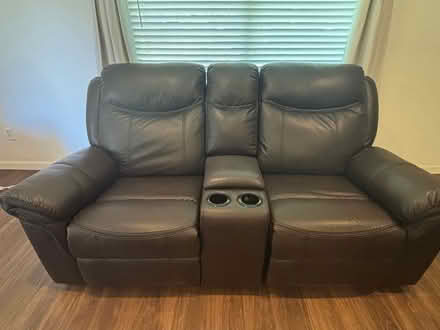 Photo of free Faux leather reclining loveseat (Berryessa) #1